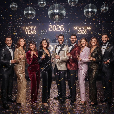glamorous new year party