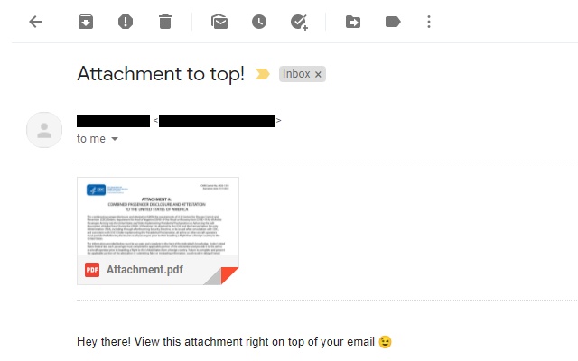 gmail move to top attachment
