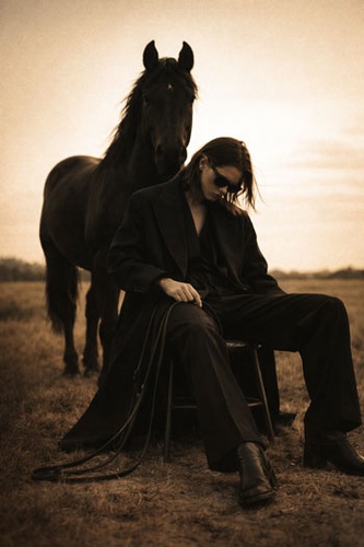 golden hour aura farming portrait