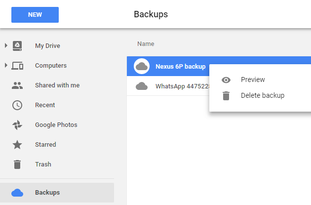 google drive backup