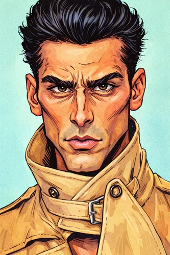 hand drawn sketchy ink caricature