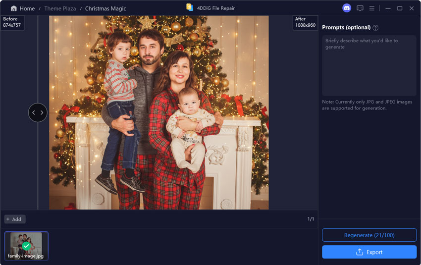 generated christmas family photo