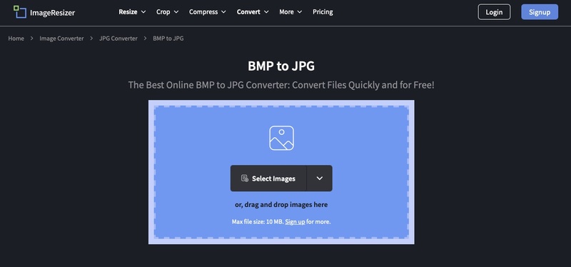 imageresizer bmp to jpg converter