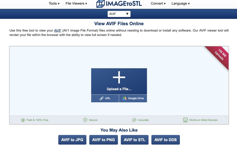 imagetostl online avif viewer