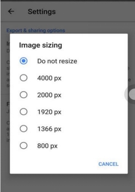 aumentar pixels da foto no snapseed mobile