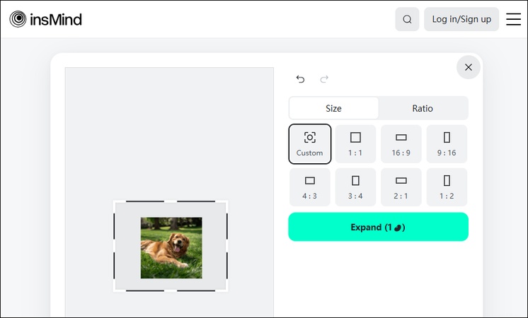 uncrop a photo with insmind
