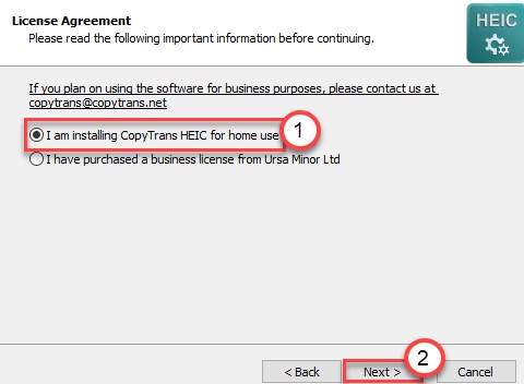 install copytrans heic for home use