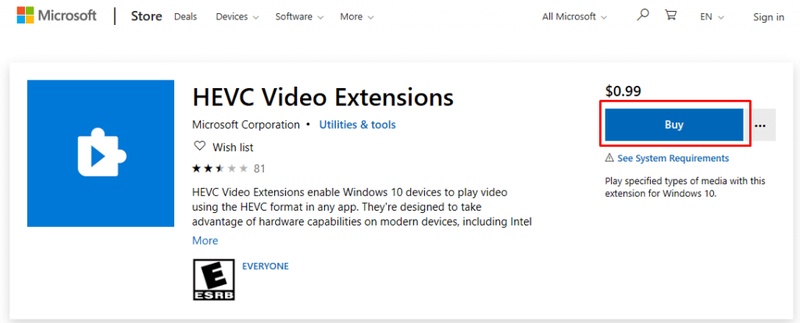 install hevc video extensions