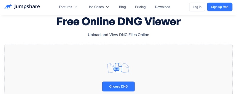 jumpshare free online dng viewer
