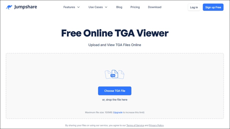 jumpshare free online tga viewer