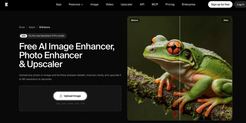 krea free ai image enhancer