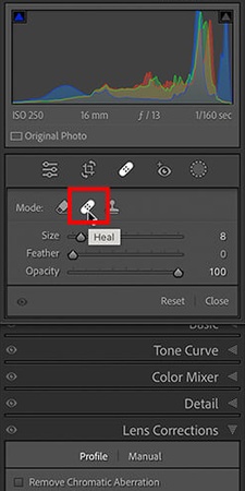 effacer des personnes d'une photo dans lightroom