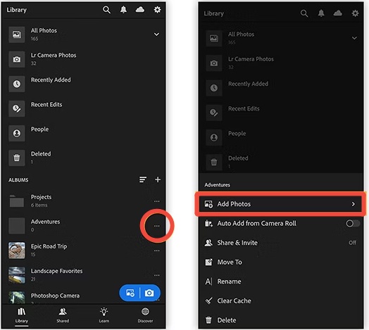 CR3 Dateien in Lightroom Mobile auf iPhone oder iPad öffnen