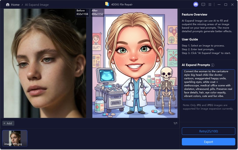 me and my job as doctor caricature