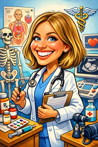 me and my job with photo caricature