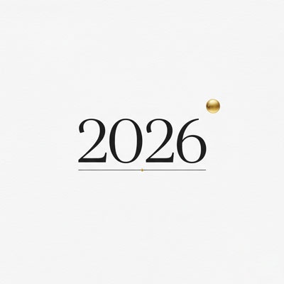 minimalist new year typography photo