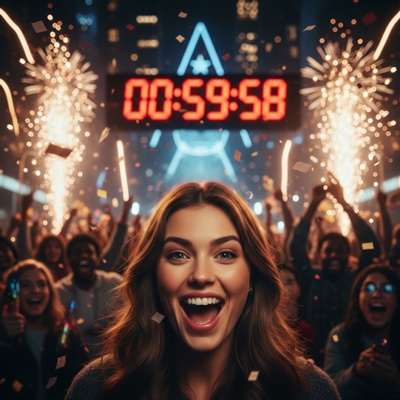 new year countdown moment