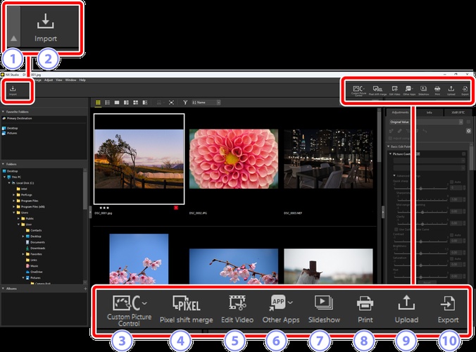 nikon nx studio opens photos