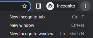 open browser incognito mode