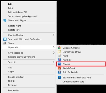 open heic image with photos app
