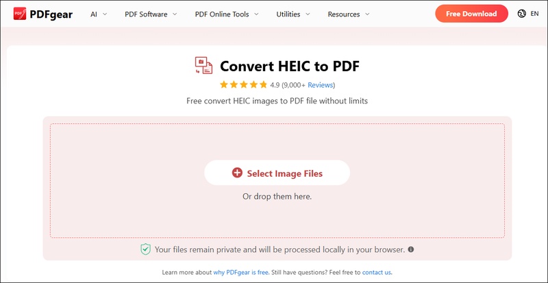 pdfgear heic to pdf converter