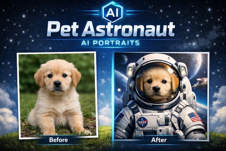 pet astronaut ai portraits