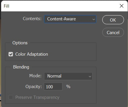 use content aware to extend photo background in photoshop