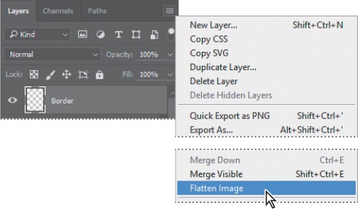 photoshop flatten image