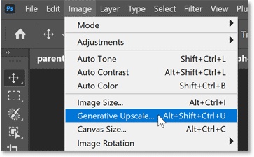 photoshop generative upscale option