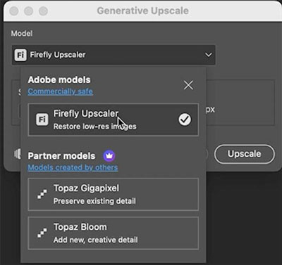 photoshop generative upscale settings