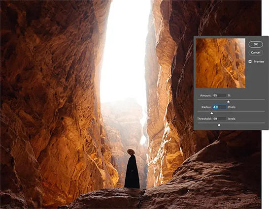 Photoshop Masque flou