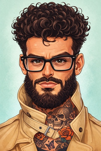 physical description focused chatgpt caricature