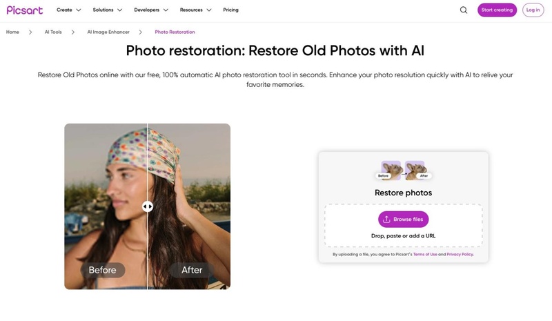 Alte Fotos online restaurieren mit Picsart