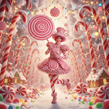 pink peppermint wonderland ai photo 1