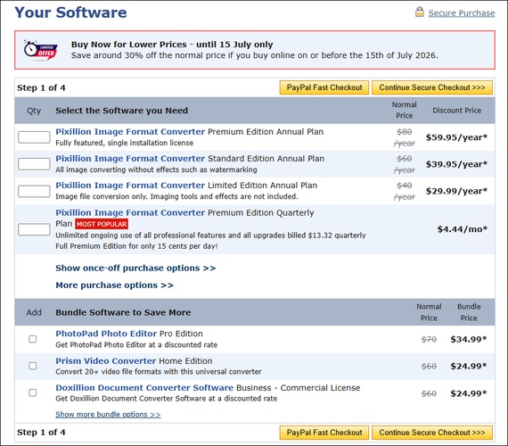 pixillion image converter pricing