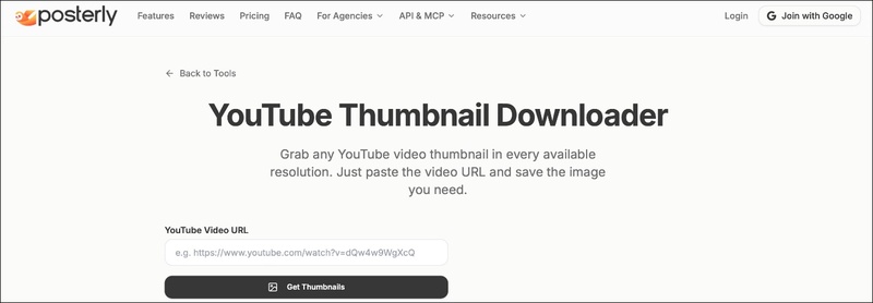 posterly youtube thumbnail downloader