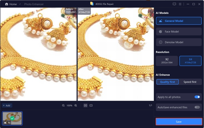 preview and save fixed jewelry photos
