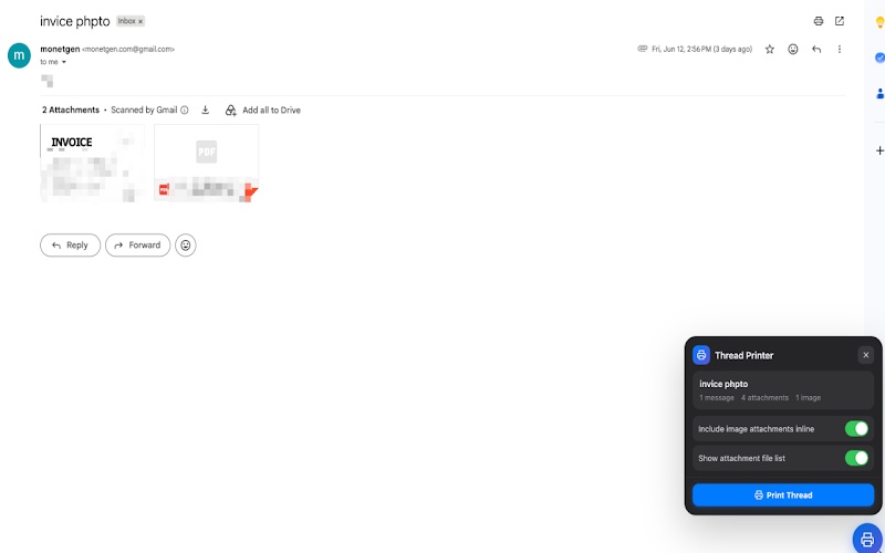 print gmail emails