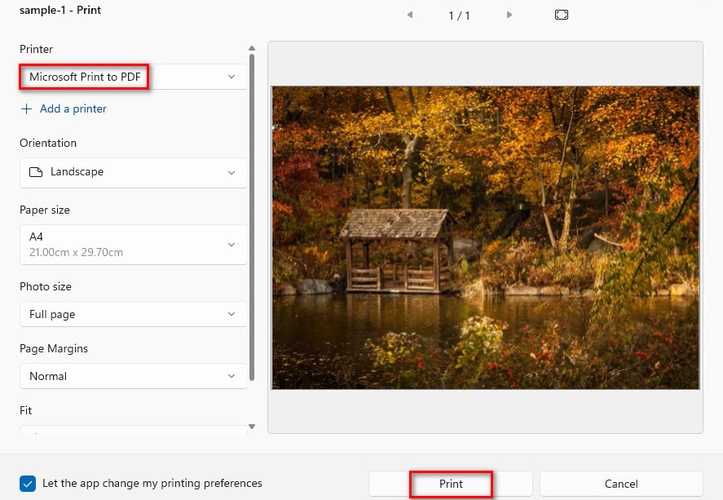 print heic to pdf windows photos app