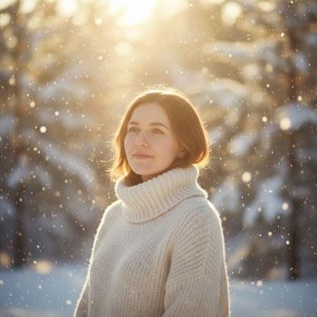 realistic falling snow photo