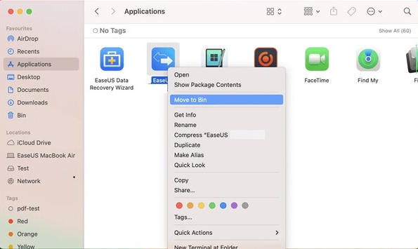 recall deleted photos from bin