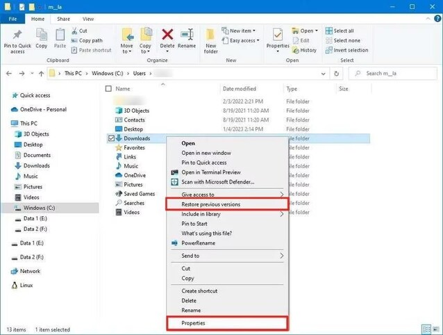 recall deleted photos from previous versions