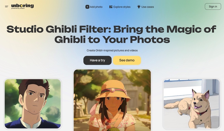 reface ai studio ghibli ai filter