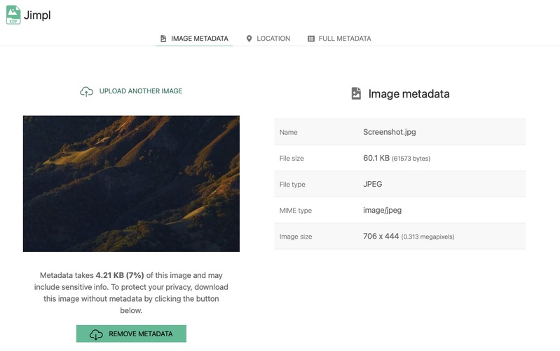 remove metadata from photos online
