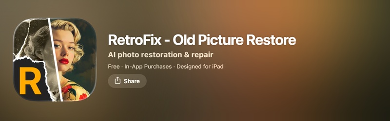 retrofix old picture restore app