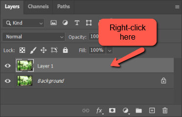 rightclick image layer