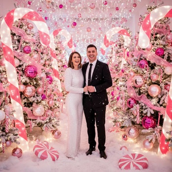 romantic couple candy cane ai photo 2