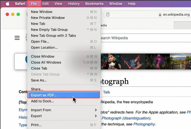 take fullpage screenshot on safari