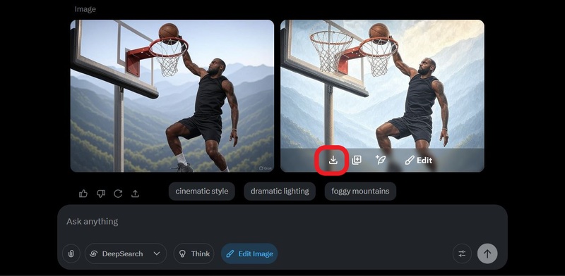 enregistrer les images générées par Grok
