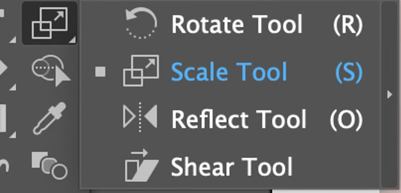 스케일 도구 선택
